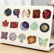 50pcs Retro Tear Paper Book Stickers PET Graffiti Stickers DIY Decorative Phone Cases, Computers, Notebook,Tablets, Festival Stickers,Gift Stickers - 1 Set/50 PCS - View 10