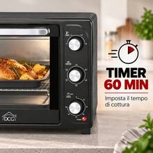 Bakaji Forno Elettrico Ventilato 45 Litri 2000W Con Timer e Spia Luminosa - Spina tipo F UE (220-240 V) - Visualizzare 5