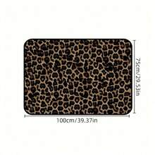1pc Animal Leopard Print Black & Brown Non-Slip Trunk Mat, Dust-Proof & Wear-Resistant, Suitable For All Car Models - A - View 3