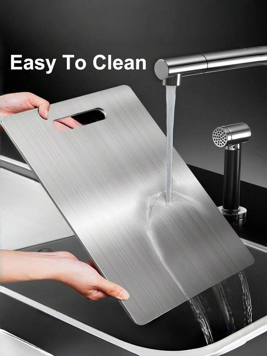 High-Quality Stainless Steel Kitchen Cutting Board - Double-Sided, Rust-Resistant, Suitable For Meat, Fruit And Vegetables, Dishwasher , Durable, Multiple Sizes Available, Back To School Season, Back To School Gift