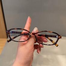 1 Pair Men's Oval Retro Small Frame Personalized Daily Commute Fashion Plain Lens Glasses - Multicolor - View 5