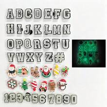 49Pcs Christmas Luminous Number & Letter Shoe Charm Kit, Creative DIY Charms For Party & Daily Deco - Multicolor - View 10