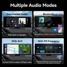 VENBES 10.26 Inch PND Portable Car Stereo With Built-In DVR Dash Cam, Wireless CarPlay & Wireless Android Auto Touch Screen Car Player Bluetooth FM - Main Unit Only With Built-in DVR - View 5