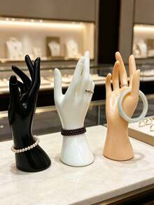 Simulated Hand Jewelry Tray With Realistic Hands - Can Be Used As A Display Stand For Rings, Necklaces And Bracelets; Also Serves As A Jewelry Photography Prop, Home Tabletop Decoration, Wedding Or Anniversary Gift, Jewelry Display Stand And Other Multiple Purposes; Also Suitable As A Gift For Jewelers, Or For Valentine's Day, Christmas And Thanksgiving Holiday Decorations. - Multicolor - View 7