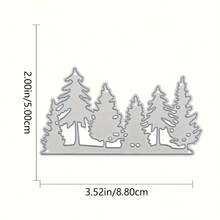 1pc Christmas Tree House Design Metal Cutting Die, Perfect For Scrapbooking, Photo Albums, Paper Cards And Decorative Crafts. - Christmas Tree - View 3