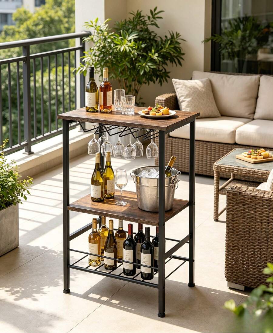 Freestanding Wine Racks & Cabinets - Brown - View 1