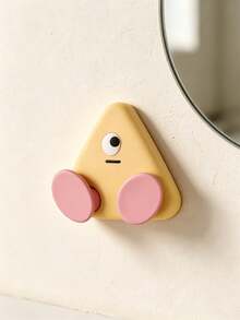 1pc Cute Wall Mount Toothbrush Holder, Punch-Free Self Adhesive Toothbrush Rack, Creative Cartoon Shape Bathroom Storage Hook, Waterproof Silicone Organizer, Keep Toothbrush Dry, Ideal For Bathroom Vanity Decor - Multicolor - View 12