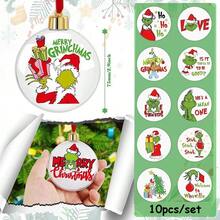 The Grinch The 12pcs Christmas Plastic Ball Ornaments, Green Elf Christmas Tree Decorative Balls For Holiday Decor - 2D Flat Pendant - View 8
