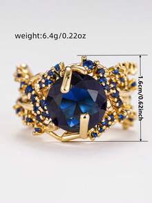 1pc Elegant Cubic Zirconia Ring For Women, Wedding Engagement Party Jewelry, Valentine's Day Gift - 1# - View 6