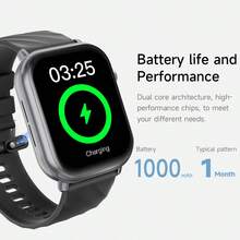 1000mAh 中性風 1.83 吋 HD 全螢幕智慧手錶，軟矽膠錶帶與鋅合金錶殼，計步器、多種運動模式、訊息通知、卡路里與距離追蹤、音樂控制、遠端相機，運動風格，適合世界盃派對 - 彩色 - 查看 4