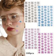 160pcs Colorful Fine Glitter Star Patch - Multicolor - View 1