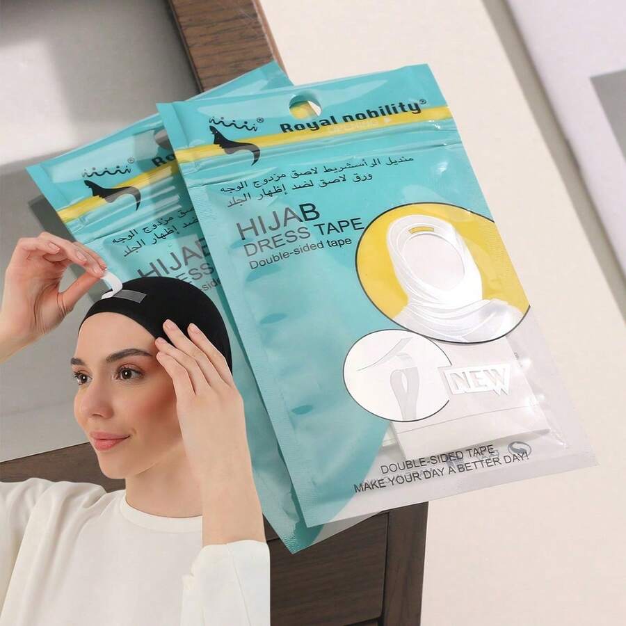 108/72/36/1pc Non-Slip Headscarf Adhesive Tape, Invisible Double-Sided Tape, Summer Clothing Anti-Slip Sticker, Suitable For Headscarf, Scarf, Shawl, Top, No Pin Needed, Sweat-Resistant, Durable Muslim Headscarf Fixing Accessory, Suitable For Women's Clothing Fixing Accessory