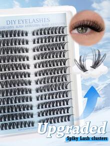 216pcs/196pcs Cluster False Eyelashes, High Capacity Single Lash Clusters, 8-16mm Mixed Length, D Curl Effect, Cat Eye Lashes, Natural Makeup Look, Lightweight & Fluffy, Soft & Comfortable, Reusable, DIY Lash Extensions, Suitable For Beginners, Long-Lasting, Applicable For Daily, Wedding, Date, Party, Music Festival, Christmas, Halloween And Other Occasions - C - View 9