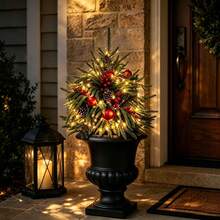Artificial Potted Plants - Red - View 1