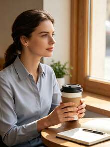 75pcs Coffee Cup Sleeves, Suitable For Hot Drinks, 25/50pcs Durable Corrugated Cardboard Cup Sleeves, Fits 12-24oz Cups, Beverage Insulation, Suitable For Both Hot And Cold Drinks - View 6