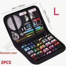 Caja de Agujas e Hilos 56-229 Juegos de Kits de Agujas e Hilos, Herramientas de Bordado, Agujas, Hilos, Agujas de Coser a Mano, Bolsa de Agujas e Hilos, Juego de Bolsa de Costura, Juego para el Hogar, Juego de Regalo, Bordado, Punto de Cruz - Kit de costura talla L - Ver 10