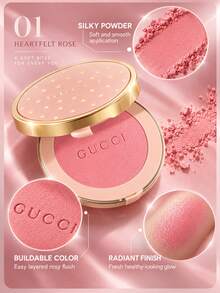 Gucci Blush De Beaute Luminous Matte Blush -01- Silky Rose -5.5g-Net Weight 0.19 Oz - Matte Blush -01- Silky Rose -5.5g-nET WT. 0.19 OZ. - View 4