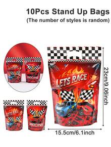 25入賽車主題3D禮物袋 紅色賽車派對伴手禮袋 男孩生日派對伴手禮袋 賽車裝飾 賽車生日派對密封糖果袋 賽車主題派對禮物包裝袋 賽車慶祝裝飾手提袋 賽車競賽手提袋 嬰兒洗禮糖果袋 性別揭曉糖果分裝袋 店鋪購物袋 廚房烘焙餅乾袋 家居桌面裝飾 房間裝飾 生日禮物 派對伴手禮 - 賽車紅底 - 查看 12