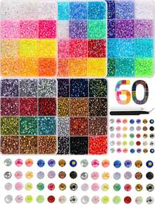 AB Rhinestone Nail Art Gems, Y2K Round Resin Crystal Nail Decorations, Everything Can Be Rhinestoned - Multicolor - View 6