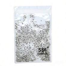 SS6 2880pcs/1440pcs Bulk Flat Back Rhinestones, Transparent White Glass Craft Gemstones, 2mm Silver Rhinestones, Suitable For Clothes/Strollers/Shoes/Cups/Parties/Makeup DIY Wholesale - White - View 5