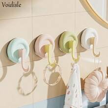 4pcs Cute Colorful Suction Cup Hooks, Removable No-Drill Wall Hooks For Baby Room, Bathroom, Towel And Miscellaneous Storage - Multicolor - View 2