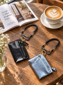 Dompet Pergelangan Tangan Unisex Kapasitas Besar, Tempat Ponsel & Kartu Kredit, Tas Saku dengan Tali Pergelangan Tangan dan Gantungan Kunci, Clutch - MultiWarna - View 3