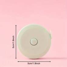 1pc Mini 1.5m Retractable Flexible Tape Measure, Double-Sided Soft Ruler, Pocket-Sized Portable Body Measuring Tape, Widely Used For Fitness Tracking, Sewing, Cutting, Handicrafts, Suitable As A Beautiful Small Gift For Daily Use - Multicolor - View 4