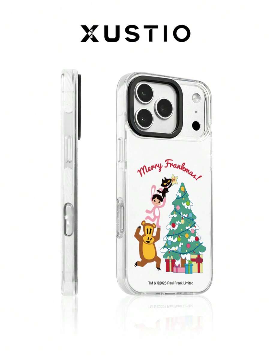 بطانية هاتف TPU ثنائي اللون مضاد للسقوط مرخص رسميًا من Paul Frank، مزين بنمط شجرة عيد الميلاد والدب والأرنب والقط والحروف، مناسب كهدية عطلة متوافق مع Apple 11 12 13 14 15 16 17 18 Pro/Pro Max/14 15 16 17 Plus، بطانية حماية للهاتف، هدايا العطلات، التنقل اليومي، أسلوب مضاد للسقوط جذاب للغاية - متعدد الألوان - مشاهدة 1