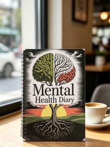 Christmas Spiral Bound Notebook 2026 Newest Model, Exquisite Cover Brain Tree Pattern, Mental Health Diary, Learning Record Planner - A - View 6