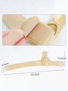 Elastic Toe Separator Socks, Anti-Friction, Hook And Loop Design, Adjustable Toe Separator - Apricot - View 4
