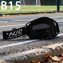 WJO Motorcycle Off-Road Goggles, Motorcycle Riding Windproof Glasses, Large Frame Wide Field Of View, Elastic Headband, Foam Face Padding, Windproof, Dustproof, Mountain Bike, Downhill, Outdoor Cycling Protective Eyewear, Multiple Colors Available - Multicolor - View 15