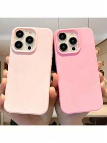 Solid Color TPU Pink Fashion Shockproof 2pcs Matte Deep Pink + Light Pink Solid Color TPU Full Body Shockproof Phone Premium Case Compatible With IPhone 16, 15, 14, 13, 12, 11 Pro Max Waterproof Anti-Fall Scratch Resistant Spring Birthday Gift Anniversary Party - Multicolor - View 33