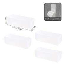 1/2/4Pcs Cabinet Folding Storage Rack, Wall Mounted Non Perforated Foldable Plastic Storage Box, Multifunctional Seasoning Bottle Cling Film Storage Shelf, Sink Sponge Holder, Space-Saving, Kitchen Accessories,Household Organization Stroage - Multicolor - View 14