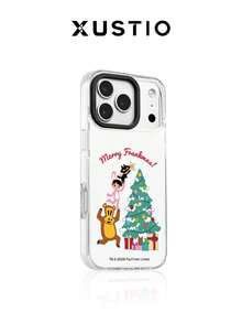 بطانية هاتف TPU ثنائي اللون مضاد للسقوط مرخص رسميًا من Paul Frank، مزين بنمط شجرة عيد الميلاد والدب والأرنب والقط والحروف، مناسب كهدية عطلة متوافق مع Apple 11 12 13 14 15 16 17 18 Pro/Pro Max/14 15 16 17 Plus، بطانية حماية للهاتف، هدايا العطلات، التنقل اليومي، أسلوب مضاد للسقوط جذاب للغاية - متعدد الألوان - مشاهدة 2