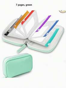2/1pc 7-Pocket Mini Storage Bag, Portable Travel Organizer, Multi-Function Small Pouch, Can Hold Cosmetics, Stationery, Medicine And Small Accessories, Suitable For Home, Office And Travel - Multicolor - View 14
