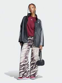 Adidas Originals Women's PLEATHER JACKET Woven Collarless Jacket LH1945 - Black - View 6