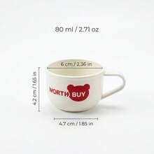 304 Stainless Steel Mugs, Double Wall Insulated Coffee Cup, Metal Coffee Cup With Handle, Cartoon Bear Pattern Portable Tea Cup, Drop-Resistant Metal Mug, Dishwasher Washable Water Cup For Student School - Multicolor - View 14