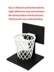 1pc Basketball Hoop Shaped Pen Holder, Creative PLA Desk Organizer With Mini Basketball Backboard & Net Design, Fun Decorative Pencil Cup For Pens, Pencils & Office Supplies, Unique Desk Decor Gift For Basketball Fans, Students And Sports Lovers - Multicolor - View 10