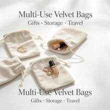 100pcs/50pcs/20pcs/10pcs Beige Plush Drawstring Bucket Storage Bags, Soft Plush Texture, Premium Quality, Suitable For Wedding Favors, Jewelry Storage, Holiday Gift Packaging, Scent Sachets And Cosmetic Storage - Beige - View 1