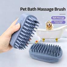 Cat & Dog Bathing Massage Silicone Brush, Double-Sided Deshedding Comb, Pet Bathing Scrubbing Tool, Easy To Clean Pet Grooming Tool - View 10