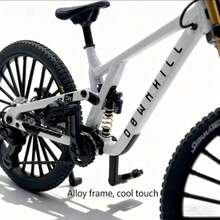 1:8 Scale Alloy Die-Cast Mountain Bike Mini Model, Full Suspension Version, Collectible Desktop Decor, Exclusive Gift For Bicycle Enthusiasts - Multicolor - View 3