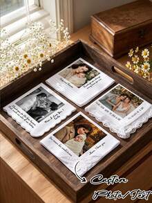Customized Photo Handkerchief For Mom, Bride Mother Gift, Daughter's Gift, Personalized Wedding Handkerchief, Touching Wedding Keepsake - Multicolor - View 9