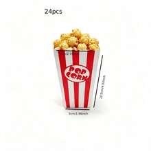 48/24/12/1pc Mini Popcorn Boxes, Suitable For Movie Theater, Carnival, Christmas Party And Birthday Party - Multicolor - View 7