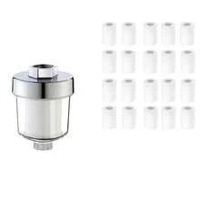 1 Filter + 3 Replacement Filters, Shower Head Filter To Remove Harmful Substances In Water, Comes With High-Performance Filter Cartridges - Multicolor - View 8