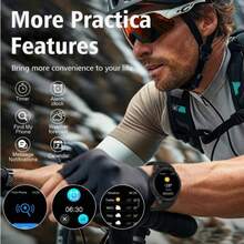 ZhiKexing 1.5 Inch Full Screen Smart Watch, 300mAh Large Capacity Battery, Ultra Long Battery Life, Compatible With IOS And Android Phones, (Bluetooth Call/Dial), Features Outdoor Flashlight/Multiple Sports Modes/Massive Watch Faces/Built-In Games/AI Voice Control/Unisex Smart Sports Watch, Suitable For Birthday/Holiday/Lover/Gift - View 3
