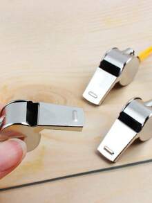 4pcs Wholesale Lanyard Metal Whistles, Referee Whistles, Emergenc - Multicolor - View 2