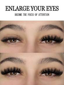 5 Pairs Dramatic Fluffy Faux Mink Lashes, 25mm Wispy Full Strip False Eyelashes Black Band For Party Makeup - Black - View 3