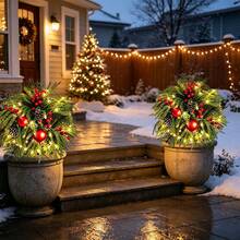 Artificial Potted Plants - Red - View 6