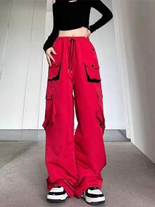 Women Pants - Red - View 3