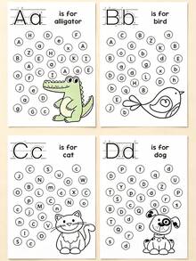 32-Page Alphabet Tracing Practice Book, Includes Letters From A To Z. Fun Early Writing Practice Book, Including Drawing Pages, Magic Words, Practice Sheets And Durable English Writing Notebook, Essential For School Season. - Multicolor - View 9